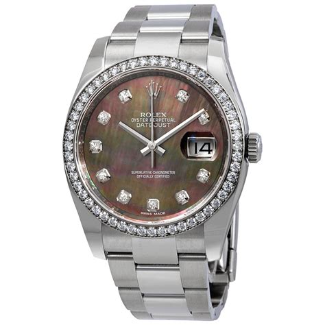 rolex ladies datejust black mother of pearl diamond dial|rolex datejust price chart.